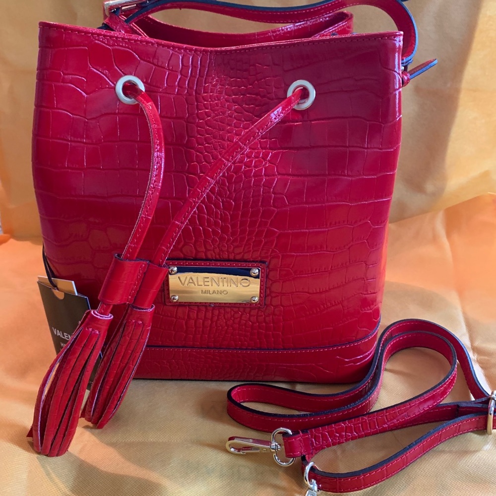 Red Valentino croc leather bag
